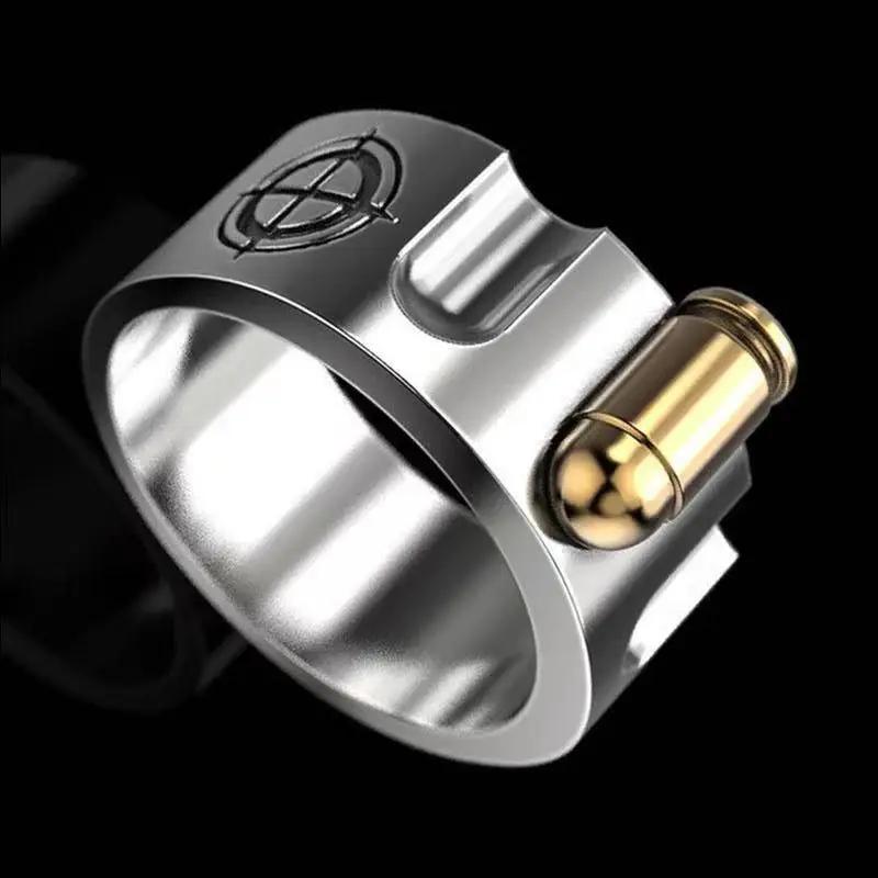 Roulette bullet male ring revolver nest magazine shape female couple | Украшения и аксессуары