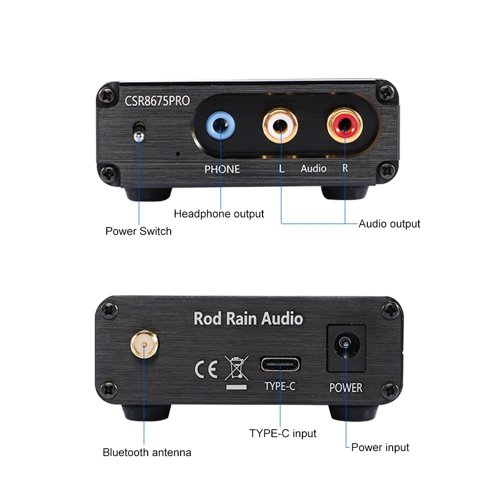 Беспроводной аудиоприемник AIYIMA CSR8675 APTX HD Bluetooth 5 0 ES9018K2M LDAC DAC декодирование 24BIT TWS 3