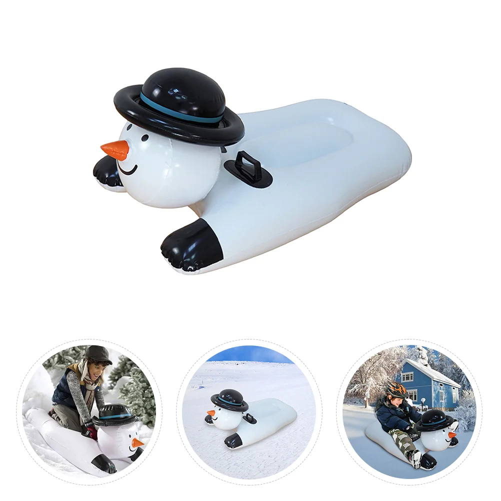 

1pc Christmas Snow Sled Inflatable Snowman Ski Ring Winter Sports Skiing Tube