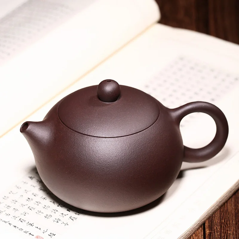 

Purple Clay Teapot Heat Resistant Handmade Art Gong Fu Teaware Vintage Teapot Chinese Collectable Tea Pu Erh Kitchen Tools DE50C