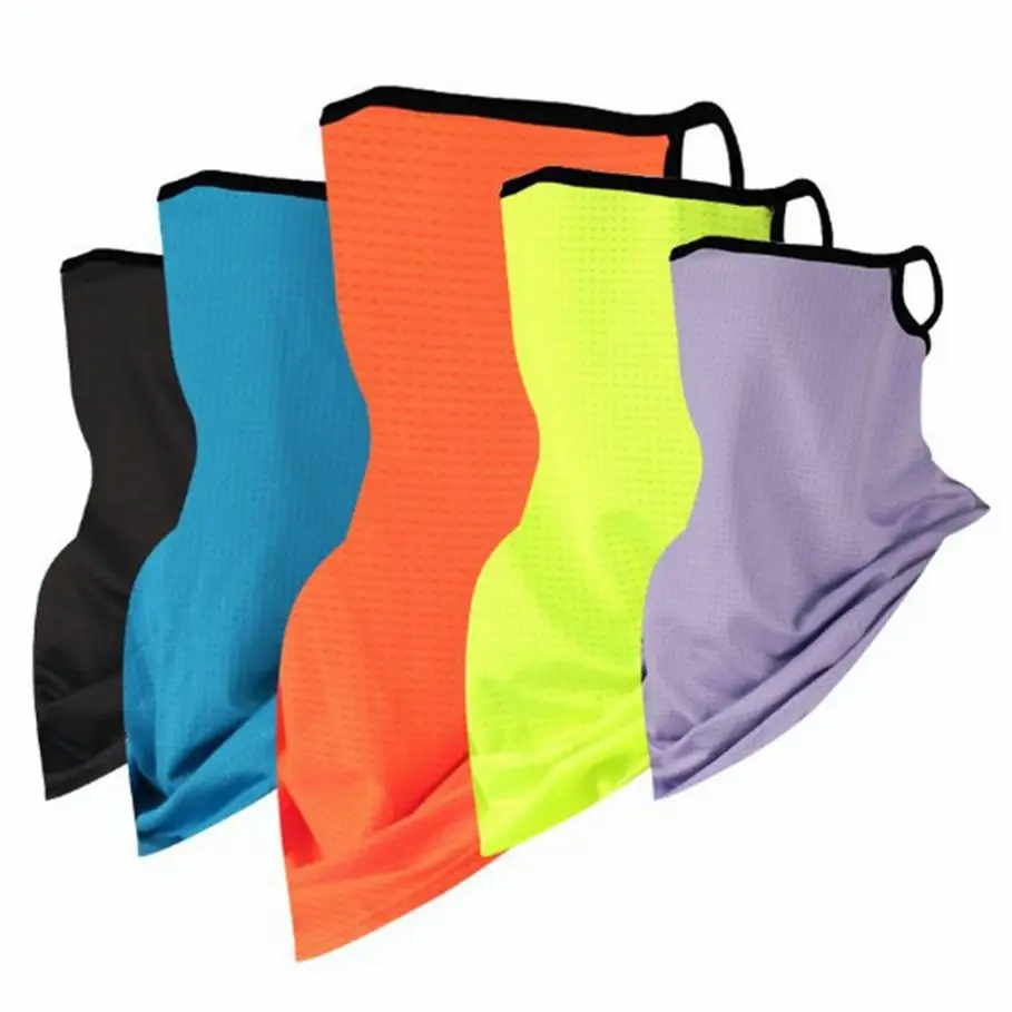 

2022 Шелковый Подвесной треугольный шарф с принтом в виде ушей, летняя дышащая Обложка для лица и шеи, женский спортивный аксессуар для улицы