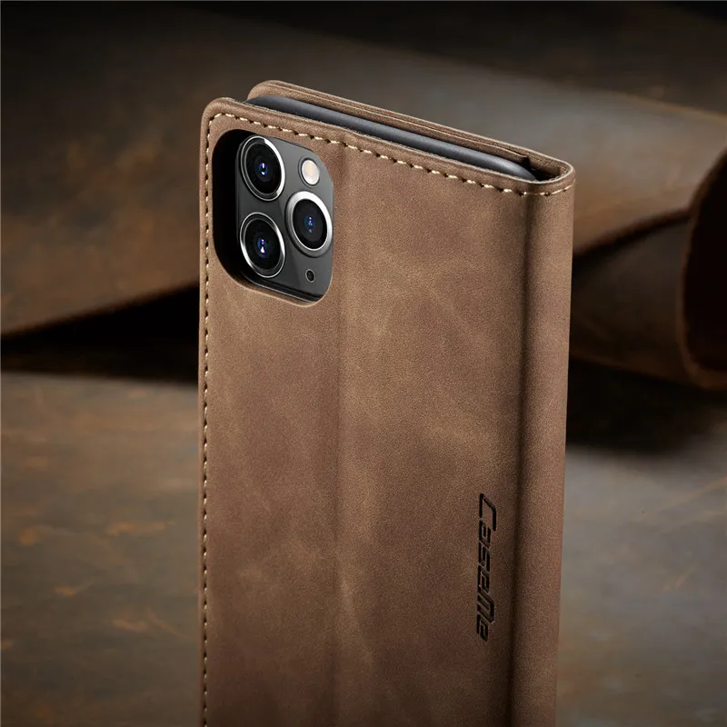 Роскошный Магнитный флип-чехол-кошелек для iPhone 11 Pro XS MAX X XR 8 7 6s 6 Plus 5 5S SE Роскошный кожаный держатель для карт