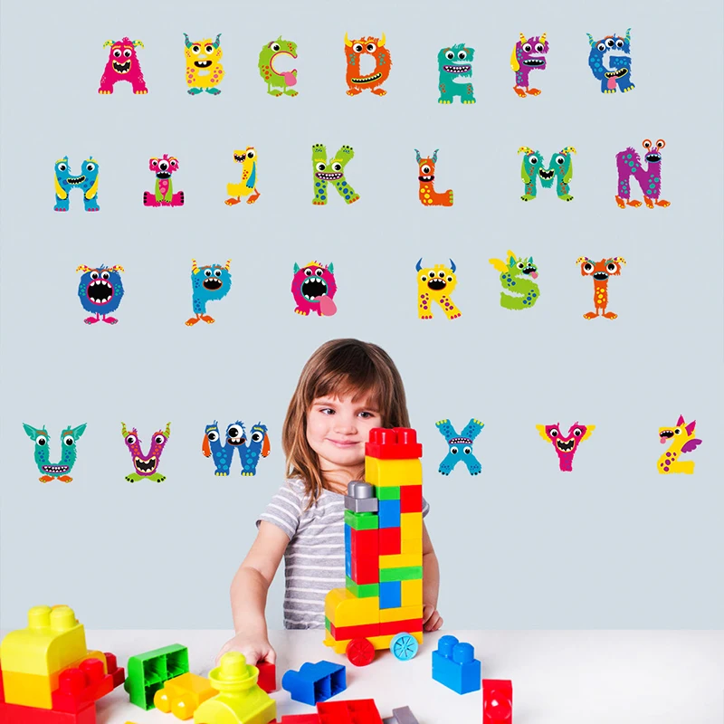 4 шт./комплект ПВХ наклейки с изображением монстра | Дом и сад