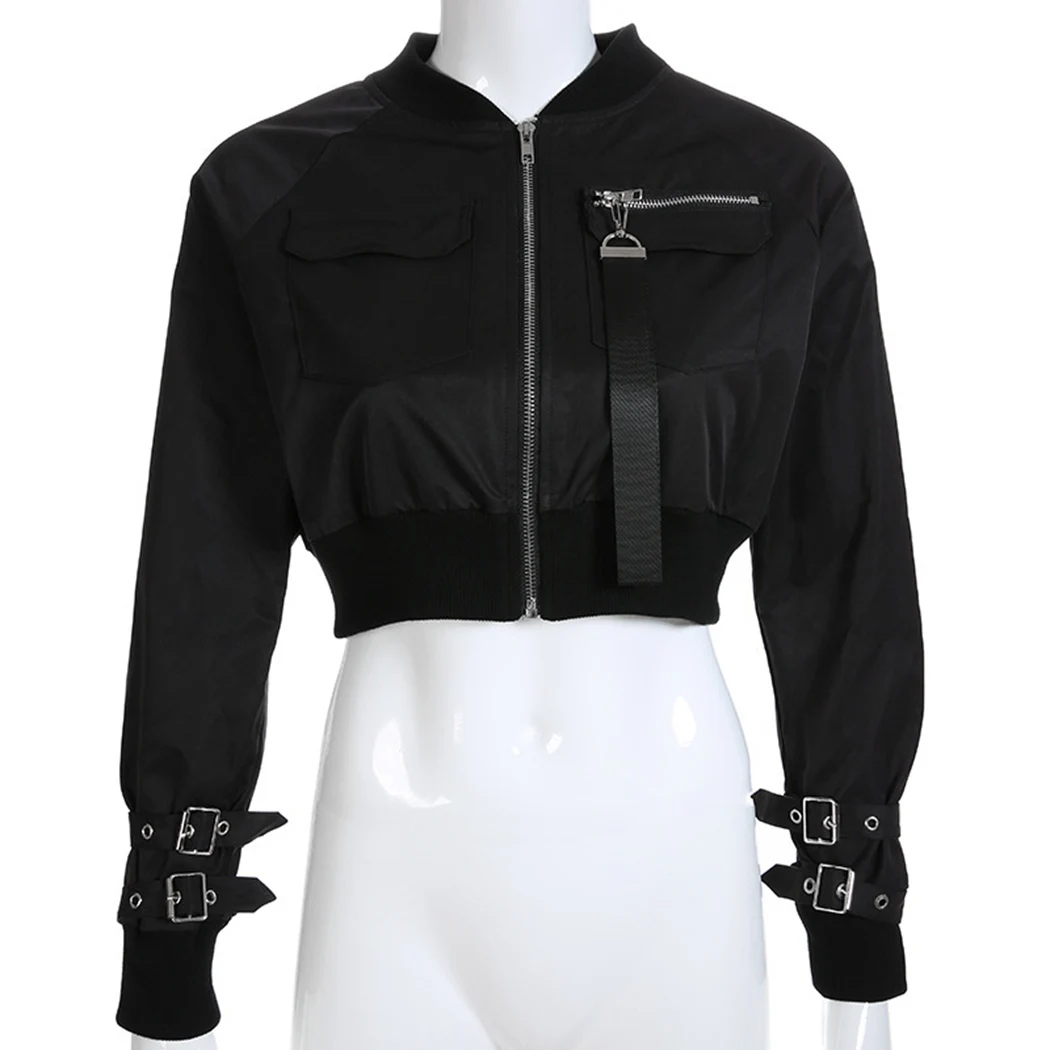 Модный Популярный Уличный бежевый черный обрезанный свитер Одноцветный мешок