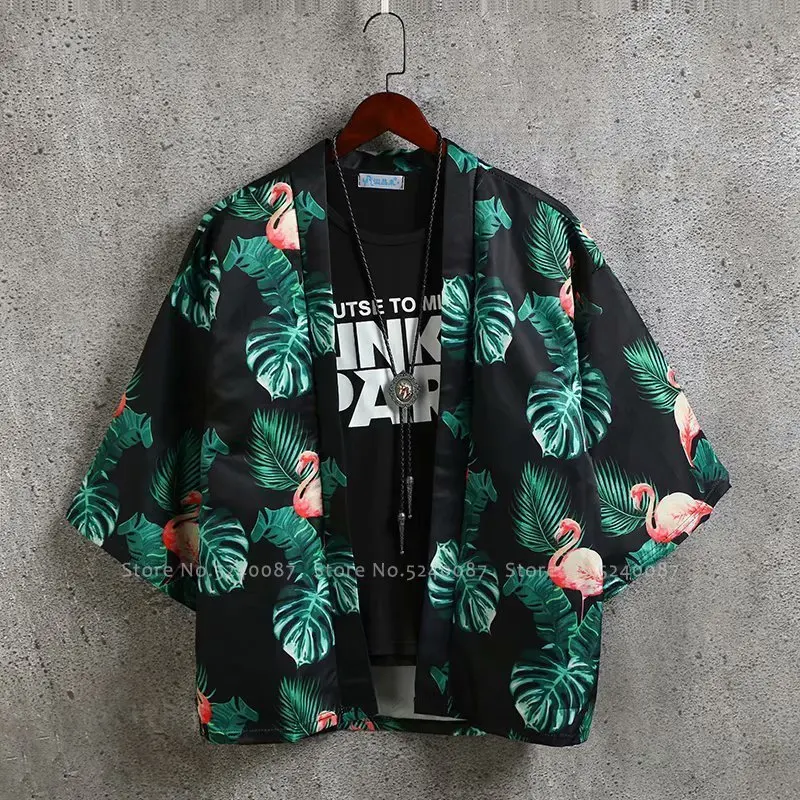 Футболка в японском стиле аниме для мужчин и женщин свободное кимоно хип-хоп