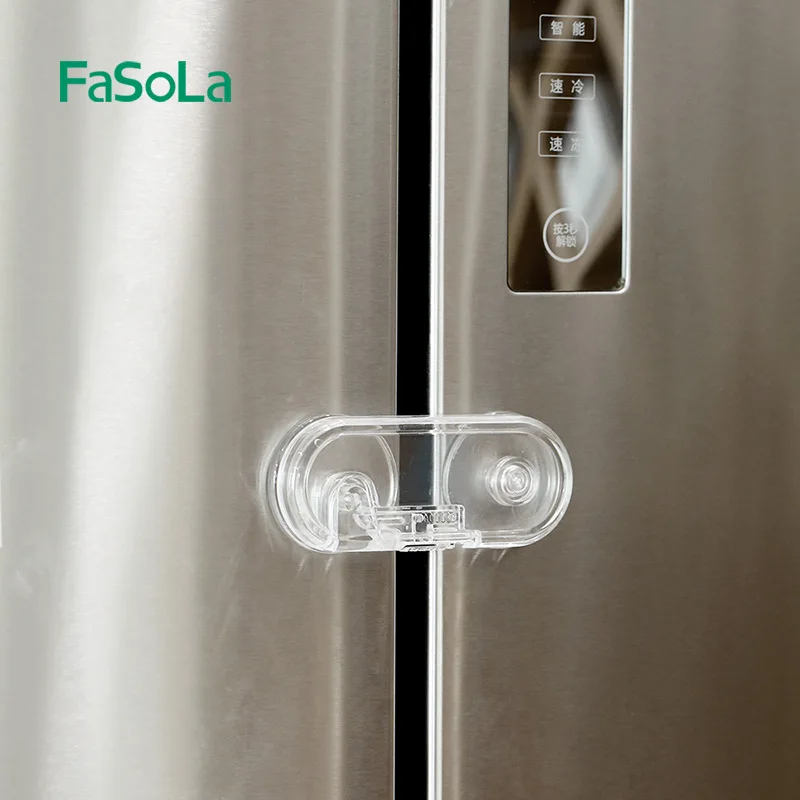 

Youpin Child Safety Lock Transparent Pair Unlock Child's Anti-pinching Anti-baby Open Door Drawer Buckle Cabinet Refrigerator