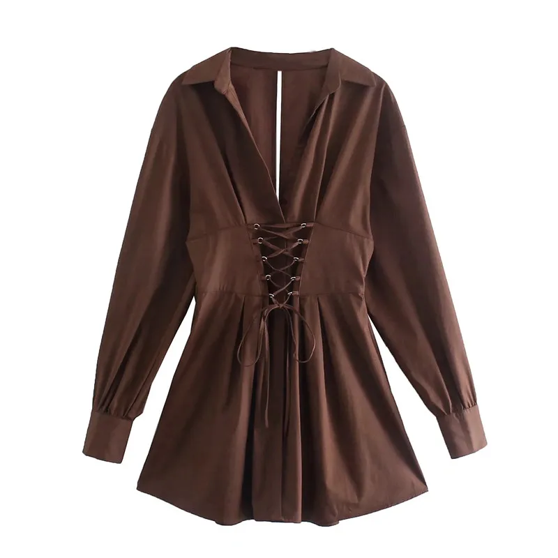 

Платье-мини с рюшами, на бретельках, с длинным рукавом