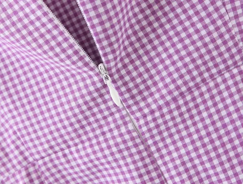 Платье мини женское в шотландскую клетку на тонких бретельках|Женские платья| |