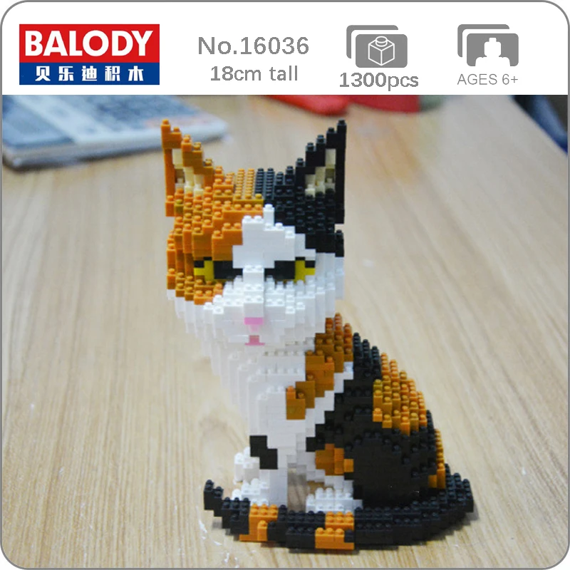 

Balody Animal Cat Pet Persian Tabby Kitten 3D Model Building Blocks Kit Diamond Magic DIY Mini Bricks Toys for Kid Children Gift