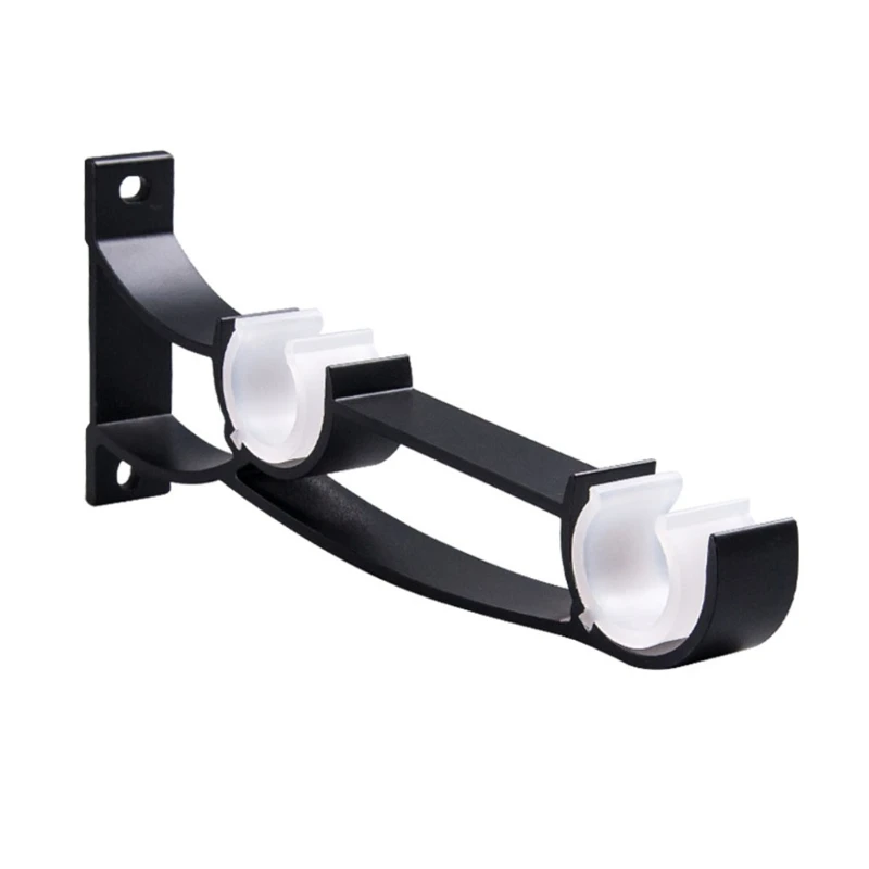 

2pcs/set Double Curtain Rod Brackets Window Hardware Holder Home Decor