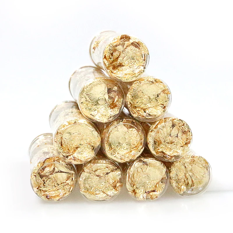 10 бутылок съедобный сорт подлинный золотой серебряный лист шабин хлопья 2 г 3 24 К