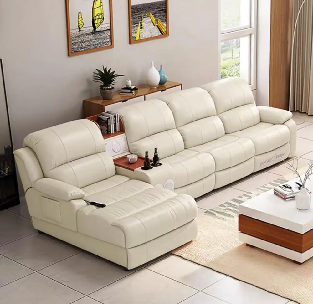 CBMMART современный американский стиль из натуральной кожи откидной диван