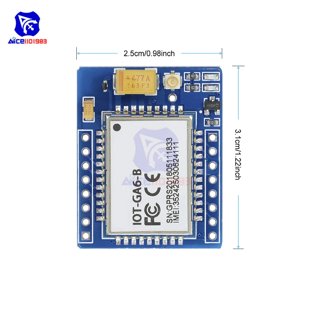 Diymore GA6 B Mini GSM GPRS модуль разработки смс четырехдиапазонная плата замена SIM800L для