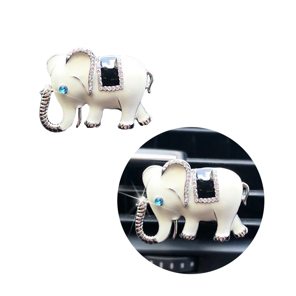 Автомобильный парфюмерный зажим в форме слона с алмазными шипами украшение для