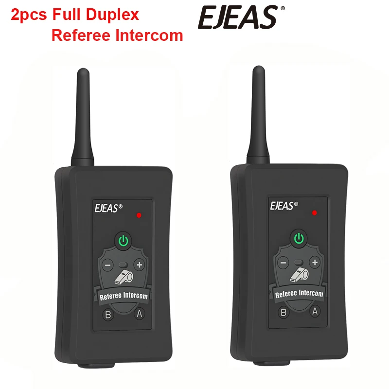 2шт последние ejeas футбол рефери BT мотоцикл Bluetooth домофон полный дуплексный рефери-гарнитура w/FM