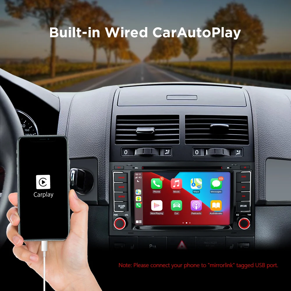 XTRONS 7 ''Android 10 0 автомобильный радиоприемник стерео DVD плеер GPS для Volkswagen T5 Multiwan