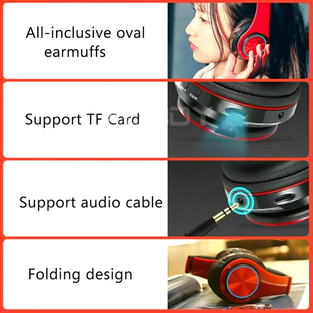 Gaming Headset B39 RGB Luminous Wireless Headphone BT5.0 Foldablet Earphone with Micphone | Электроника