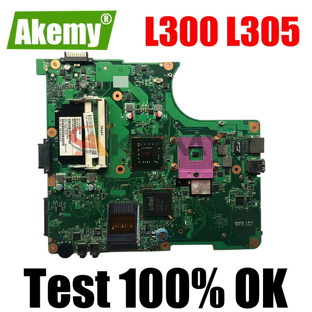 

Материнская плата AKEMY V000138460 для ноутбука Toshiba Satellite L300 L305, полностью протестированная материнская плата
