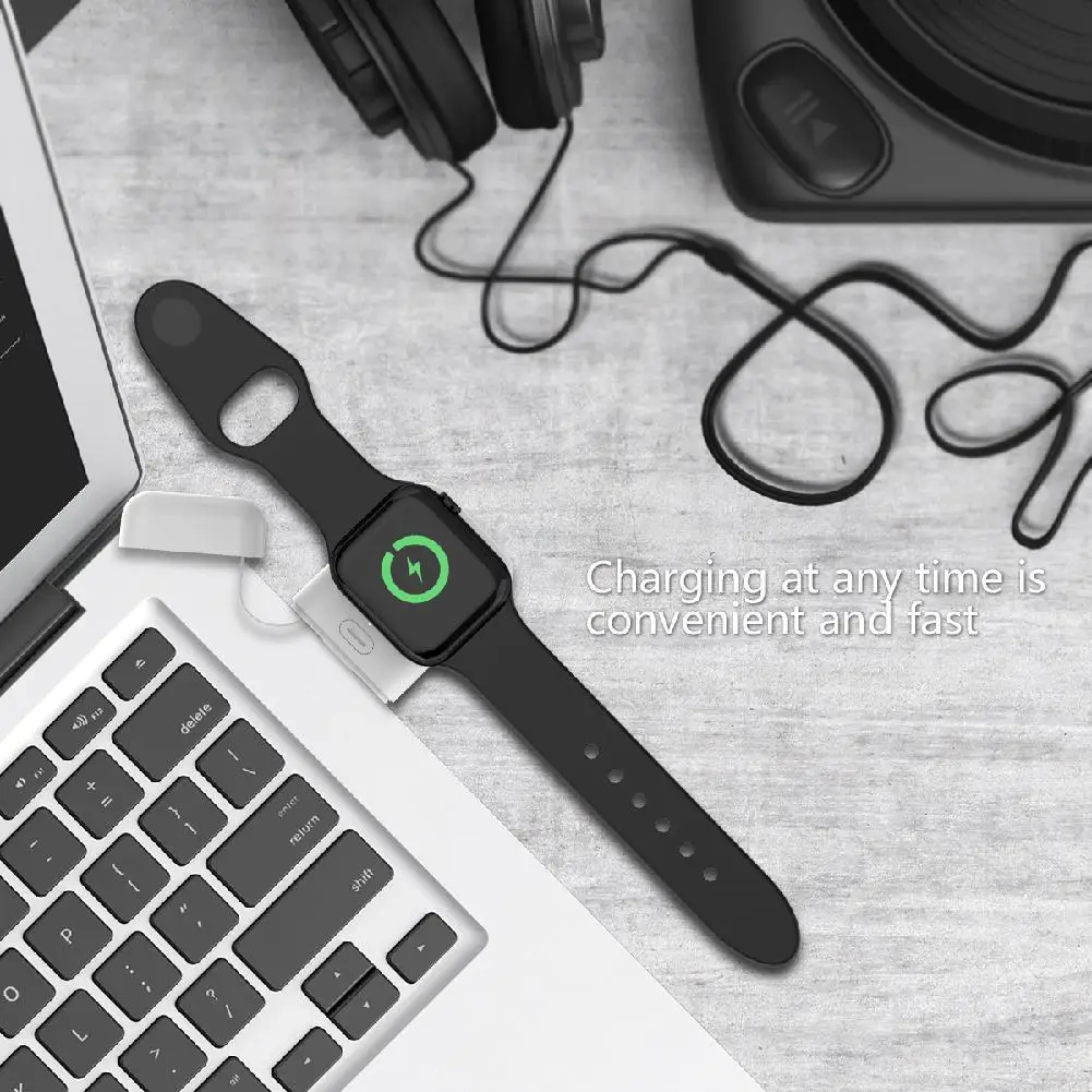Для iWatch 1 2 3 4 Беспроводное зарядное устройство портативное 1000 мАч Micro USB 5V 1A мини