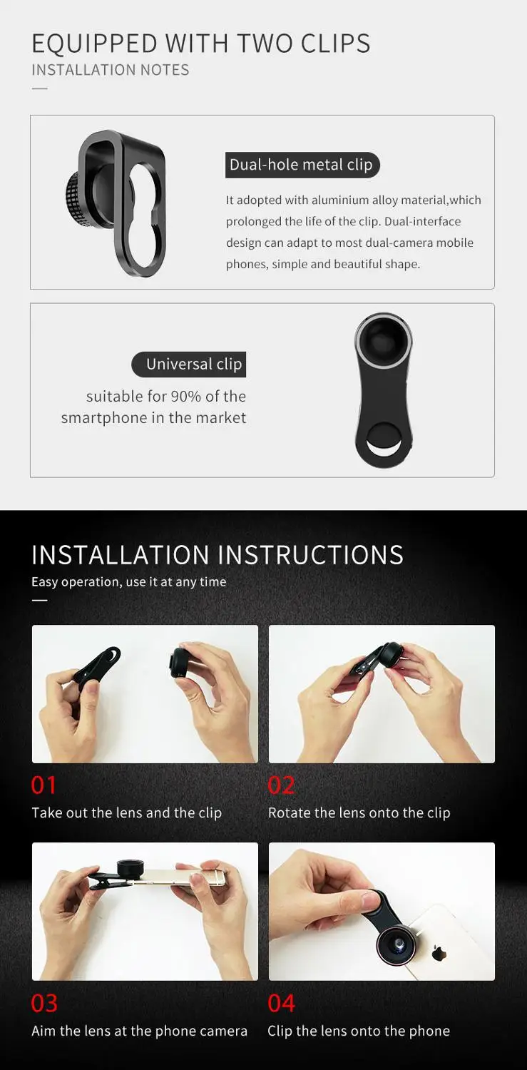 Обновленная Резьба 17 мм для мобильного объектива камеры 10X Макро объектив