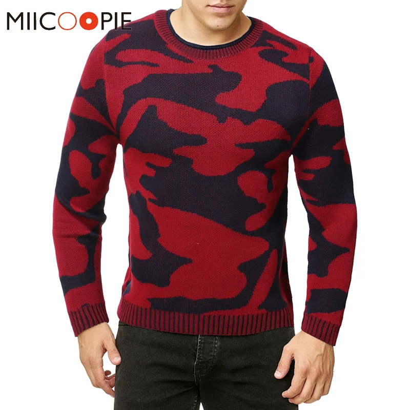 Военный Камуфляжный свитер пуловер Мужская зимняя теплая вязаная одежда с
