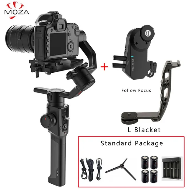 Moza Air 2 3 оси ручной карданный стабилизатор для DSLR Canon 5D Mark IV sony A7S A7R3 Lumix GH4 DSLR DV беззеркальных камер DV - Цвет: with mount focus