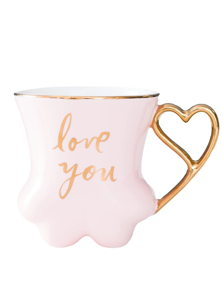 

Female personality ceramic mug cat claw cup lovely couple cup creative trend Coffee Cup Super Cute household water cup