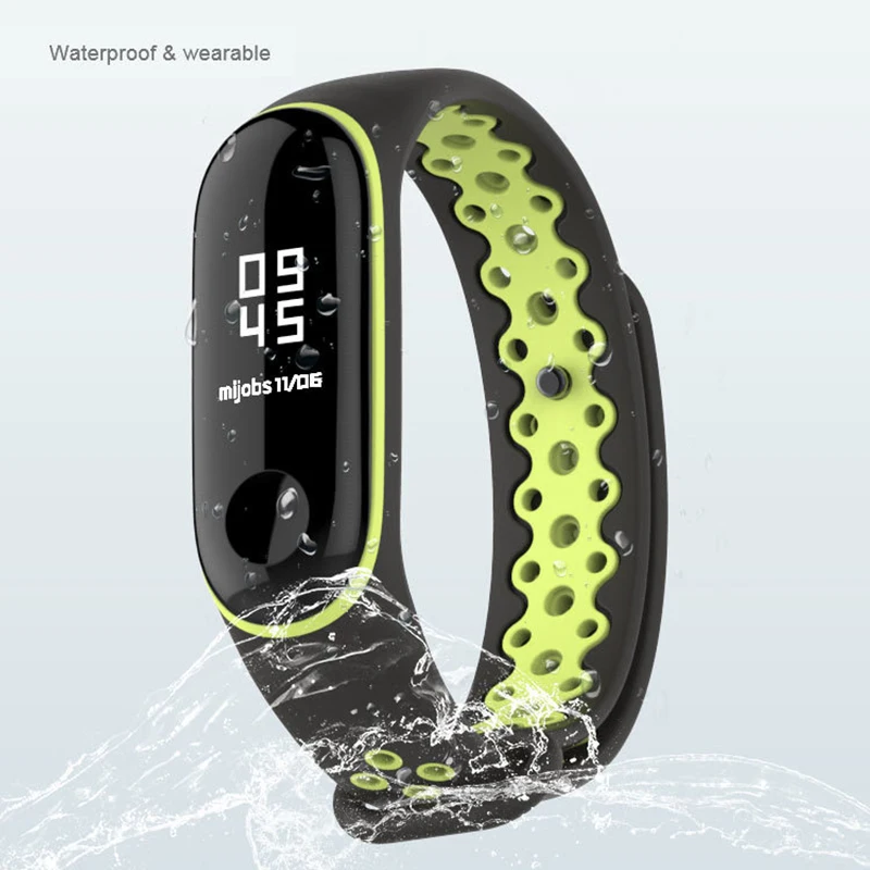 Спортивный Браслет mi Band 4 ремешок на запястье для Xiaomi band 3 спортивный силиконовый