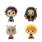 Фигурки героев аниме Демон убийца, экшн-фигурки Kamado Tanjirou Nezuko Zenitsu Agatsuma, ПВХ, Коллекционная модель, подарок для детей, игрушка