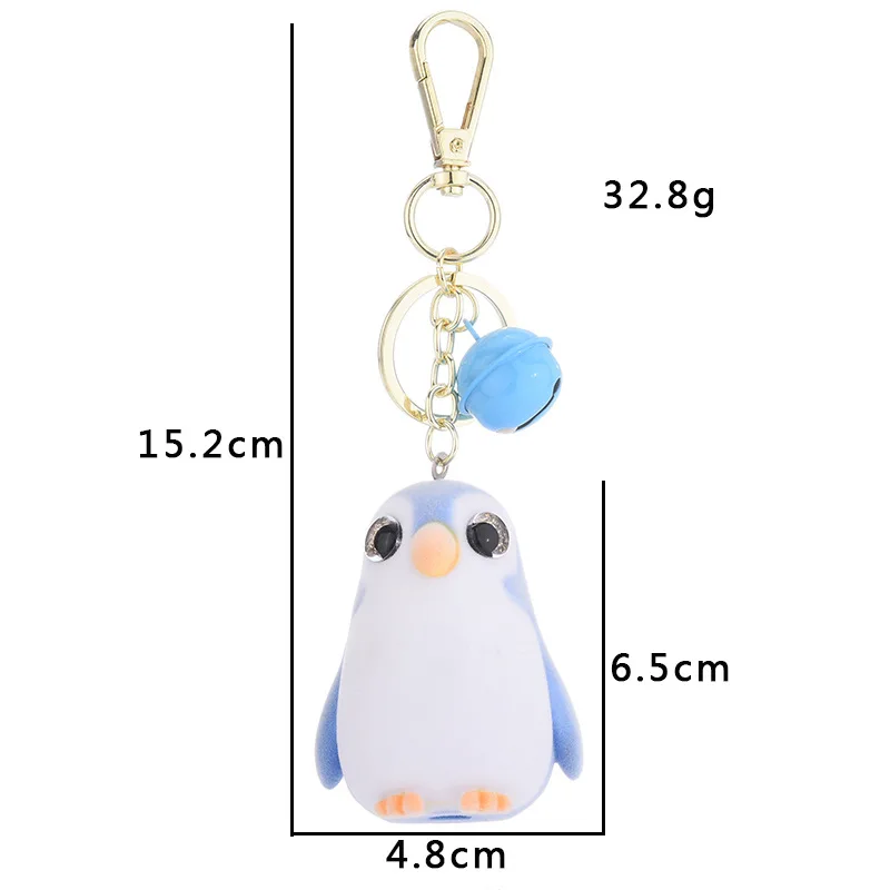 

Cute Penguin Keychains Creative Flocking Penguin Car Key Chain Children Bag Pendant Keyring Student Lovers Holiday Gifts