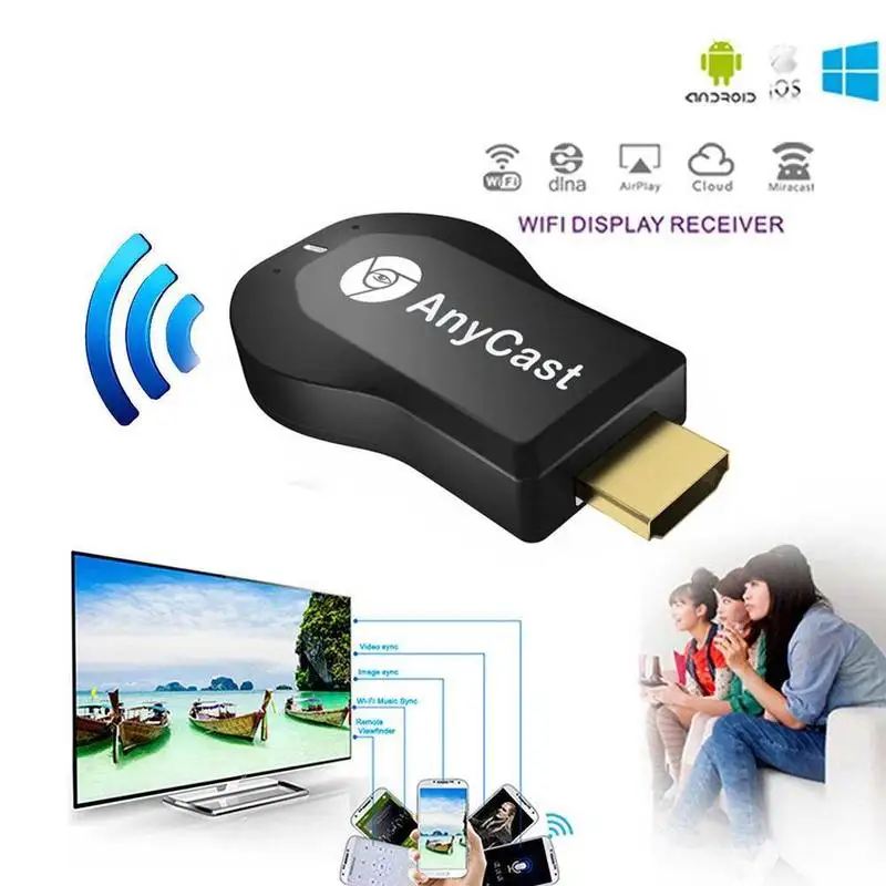 ТВ-флешка 1080P Беспроводной Wi-Fi дисплей ТВ-ключ приемник для AnyCast M2 Plus Airplay