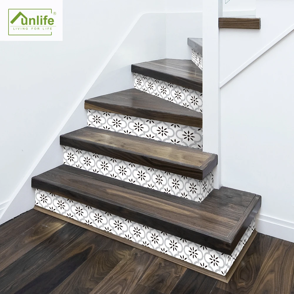 

Funlife® Stair Stickers Removable PVC Bathroom KitchenStairway Peel & Stick Oil Proof Easy to Clean Wall Floor Waterproof DIY