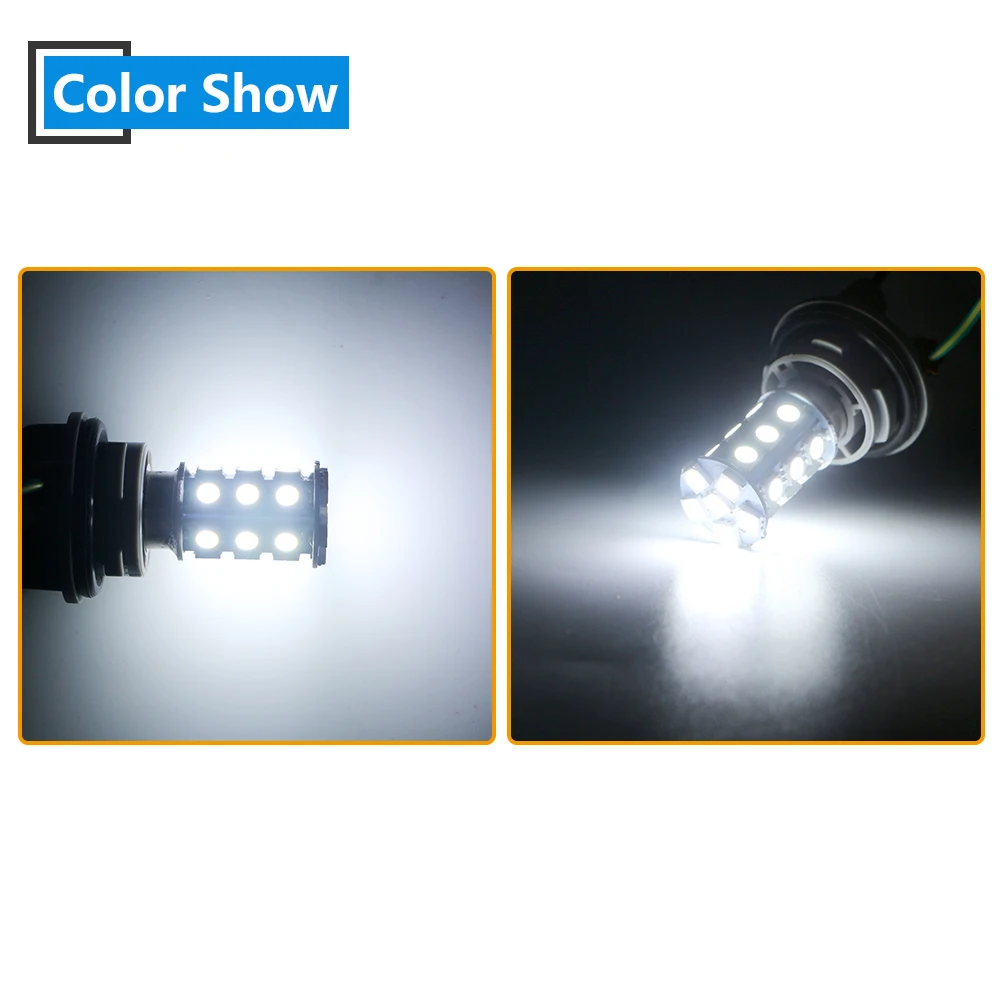 50 шт. P21W 24V Белый 5050 24 SMD светодиодные лампы 1156 BA15S 1157 BAY15D P21/5 W BA15D авто автомобиль грузовик поворотник стоп стояночный фонарь