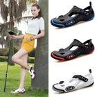 Сандалии женские с закрытым носком, повседневные дышащие босоножки с отверстиями для пар, обувь для вождения, кроссовки