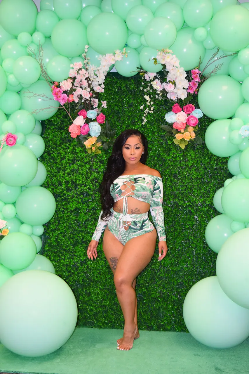 Модная женская одежда с принтом листьев привлекательный укороченный топ вырезом