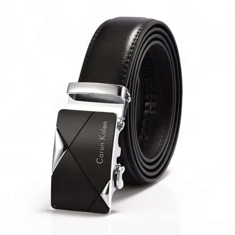 

New Arrival 2019 fashion mens belt luxury high quality cow genuine leather waist strap chain male buckle belt for men