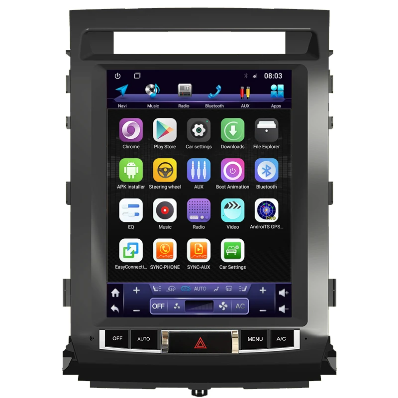 ZOYOSKII Android 12 1 дюймов для Toyota Land Cruiser LC200 сенсорный экран в стиле Tesla автомобильное
