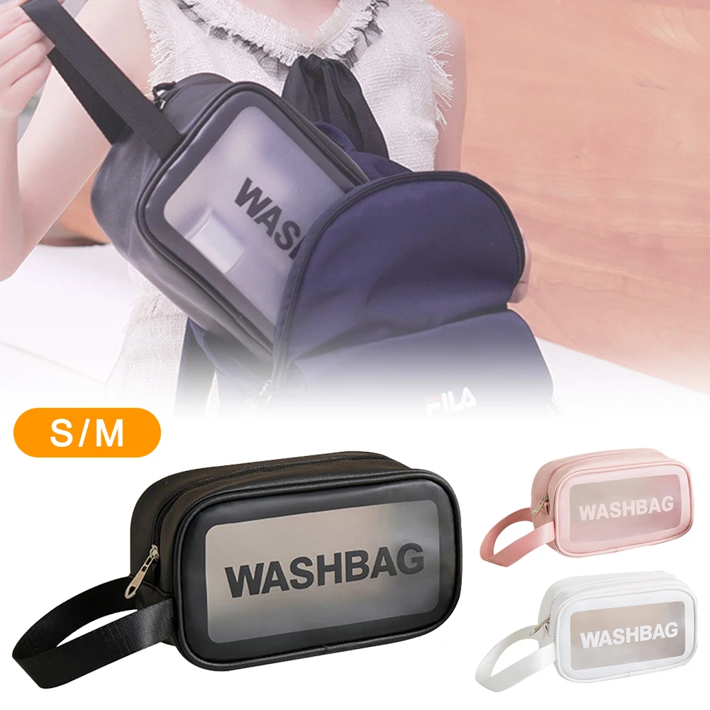 

Portable Women Travel Storage Bag Waterproof Toiletries Organize Cosmetic Bag Portable Storage PVC Make Up Bag Wash Bag