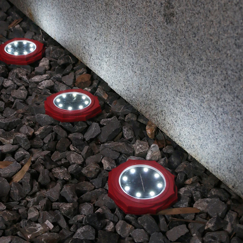 Наземные фонари на солнечной батарее 8 светодиосветодиодный водонепроницаемые