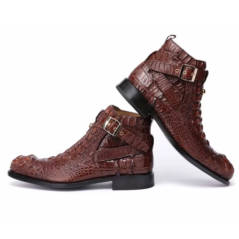 Мужские короткие ботильоны из натуральной