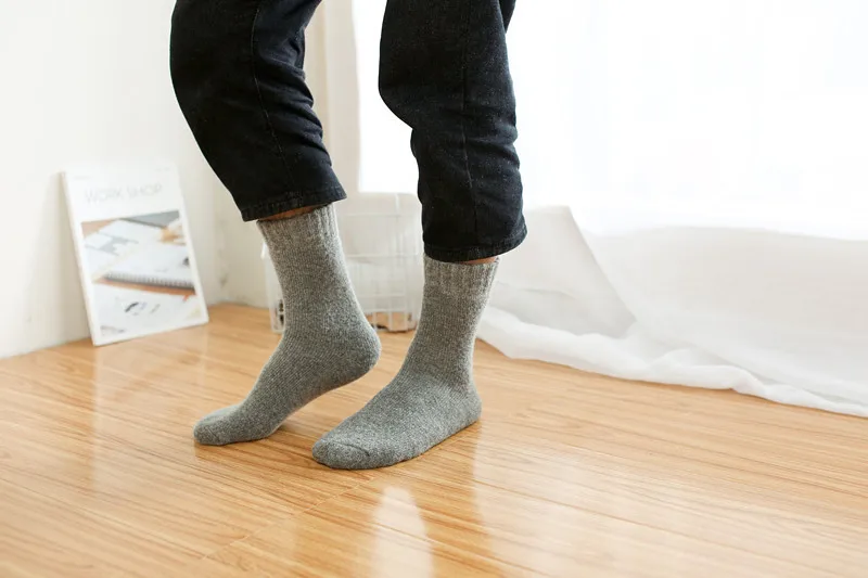 1 пара унисекс очень толстые одноцветные носки с изображением кролика из