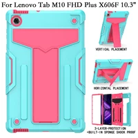 shockproof tablet cover fundas for lenovo tab m10 fhd plus m10plus x606x x606f x606m x606v case coque pc tpu silicon stand shell