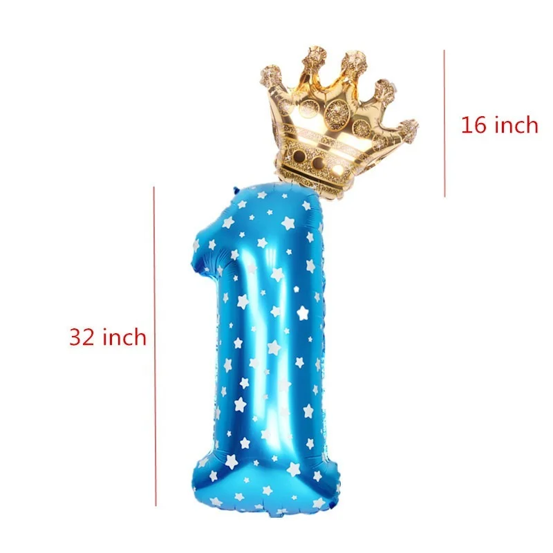 Фольгированные воздушные шары в виде цифр радужные форме 2 шт. 32 дюйма украшение