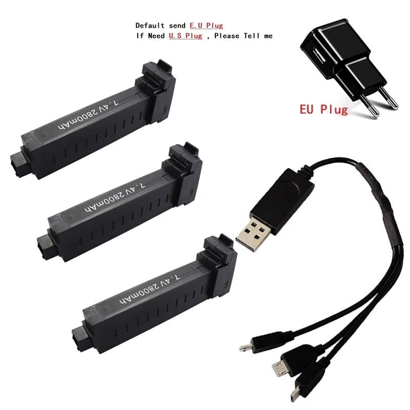 Light Green 7,4 V 2800mAh Lipo аккумулятор+ зарядное устройство для SG906 gps четырехосный Квадрокоптер запасные части 7,4 v RC камера Дрон с перезаряжаемым аккумулятором батарея - Цвет: Light Green