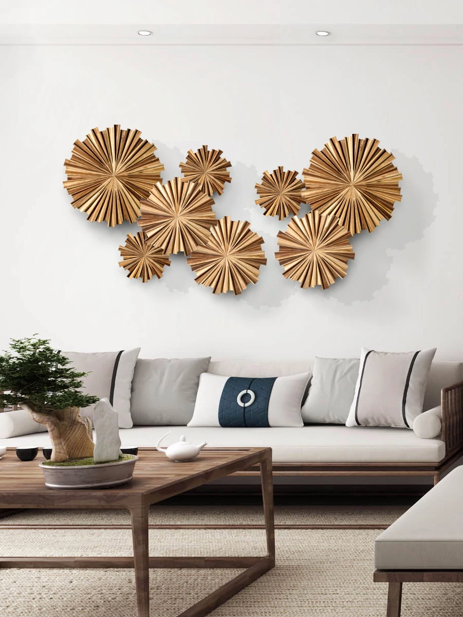 

zq Living Room Background Ornaments Wooden Wall Decoration Pendant Three-Dimensional Hallway Wall Decoration Decorations