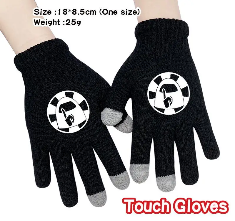 Hot Game Werewolf Kill Touch Gloves Cartoon Kids Adults Winter Warm Glove Mens Full Finger Cosplay Womens Christmas Gifts | Игрушки и