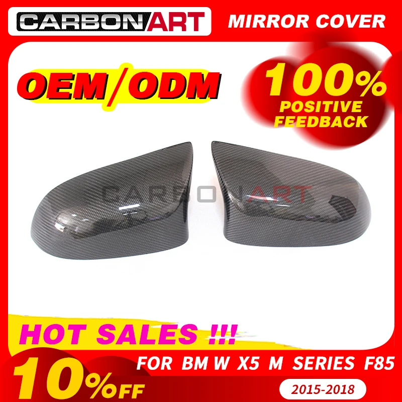 

For bm-w X5M F85 X6M F86 dry carbon Mirror Cover Rear Side View caps For bm-w F85 F86 glossy black Mirror Cover 2015+