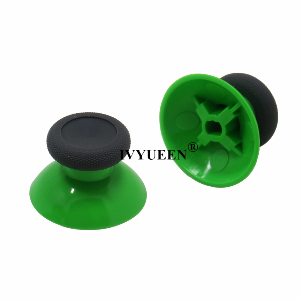 Green IVYUEEN 2 шт. для microsoft XBox One X S контроллер 3d аналоговый большой палец палки с захватом джойстик колпачок синий красный ThumbSticks - Цвет: Green