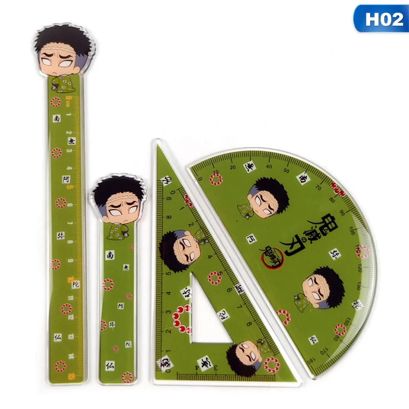 

Cartoon Demon Slayer Cartoon Figure Rulers Set Amine Tanjirou Nezuko Zenitsu Inosuke Fans Collection