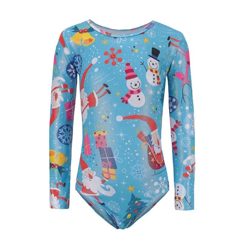 

Wholesale Cheap Christmas Promotion Long Sleeve Gymnastic Leotards for Kids